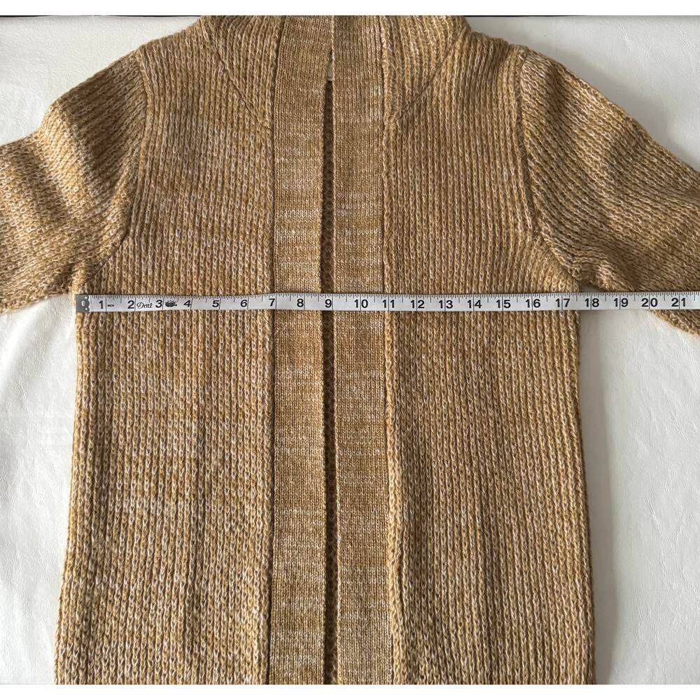 Double Zero Hooded Two-Pocket Long Cardigan in Camel Women's Size S - Picture 7 of 7